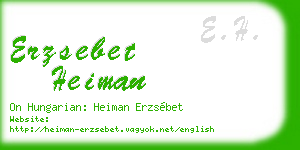 erzsebet heiman business card